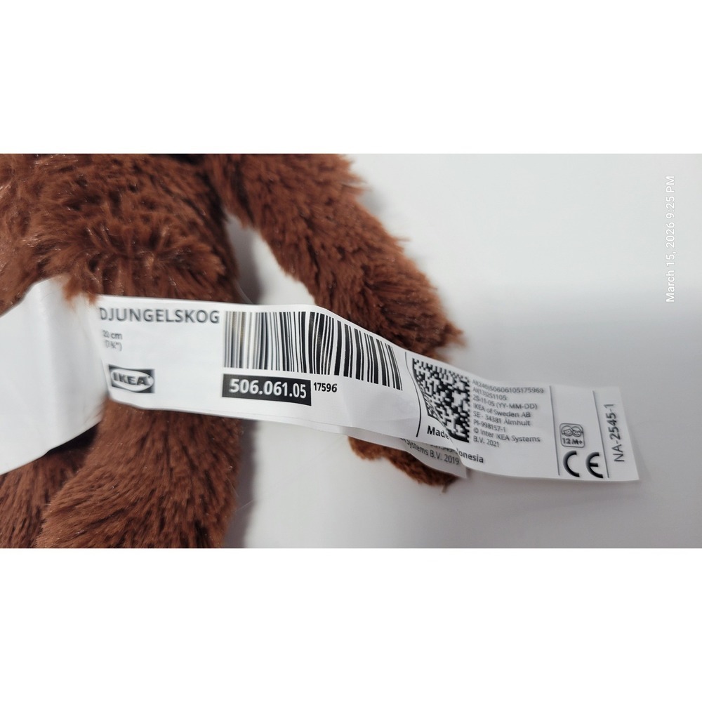 New Djungelskog MINI Orangutan Plush Ikea Soft Toy 7.75" 506.061.05 - Picture 2 of 2